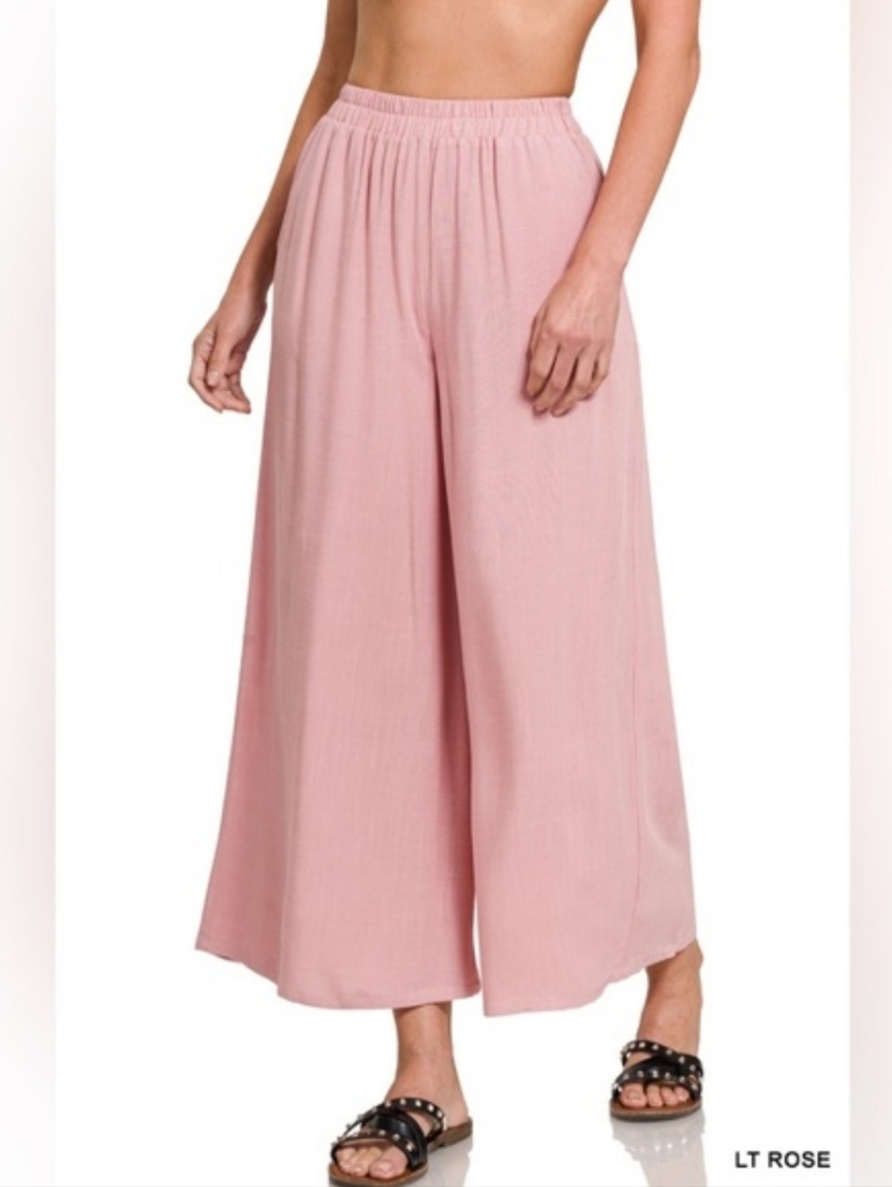 🩷NIP/NWOT Zenana "Flowy Pants w/Pockets🤗" 💯% Rayon • Light Rose🩷🌹 Sz XL🩷